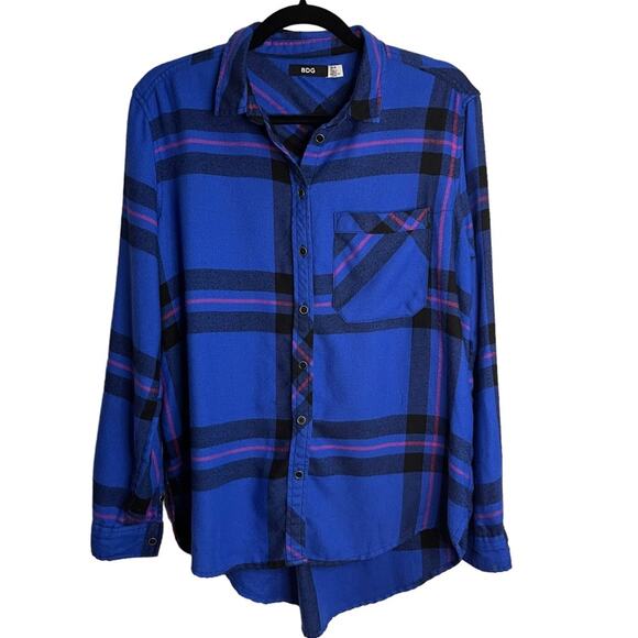 BDG Tops - BDG Urban Outfitters Blue Plaid Button Down Shirt